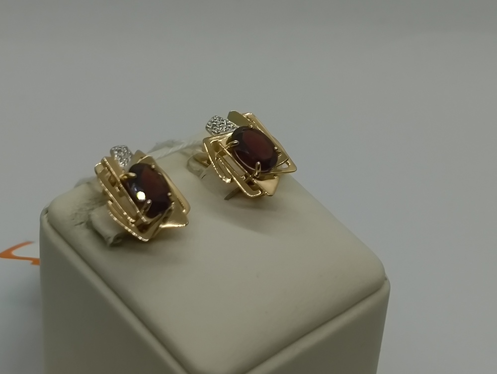 СКМИ585 СЕРЬГИ С КАМНЯМИ (Au 585)