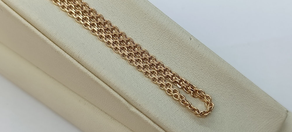 8050202П-50 ЦЕПЬ ПУСТОТЕЛАЯ Бисмарк машинный (Au 585)