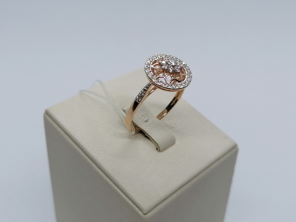 019076 КОЛЬЦО С КАМНЯМИ (Au 585)