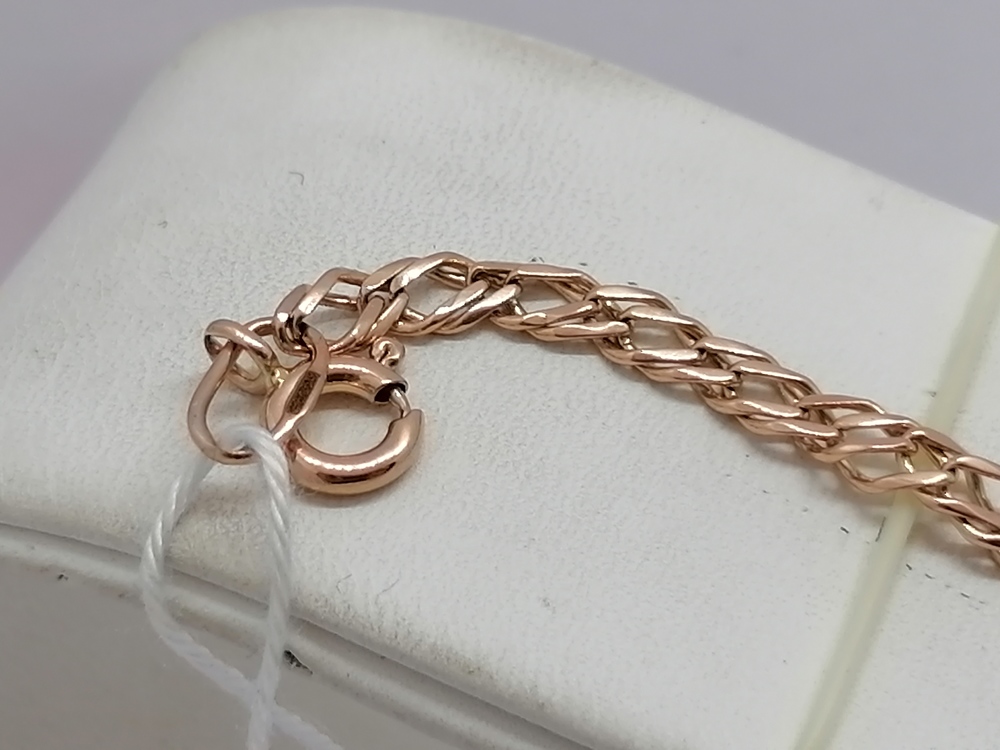 БРАСЛЕТ ПОЛНОВЕСНЫЙ Ромб двойной Au 585