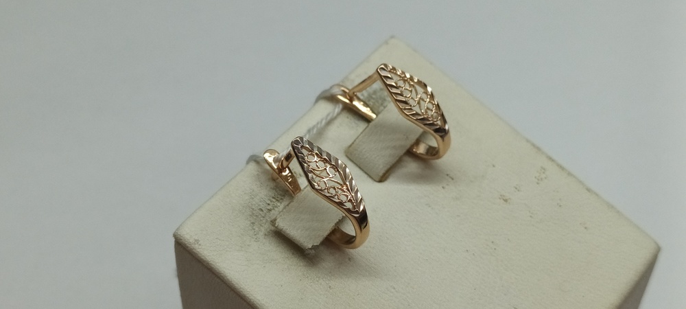 СБКМ585 СЕРЬГИ БЕЗ КАМНЯ (Au 585)