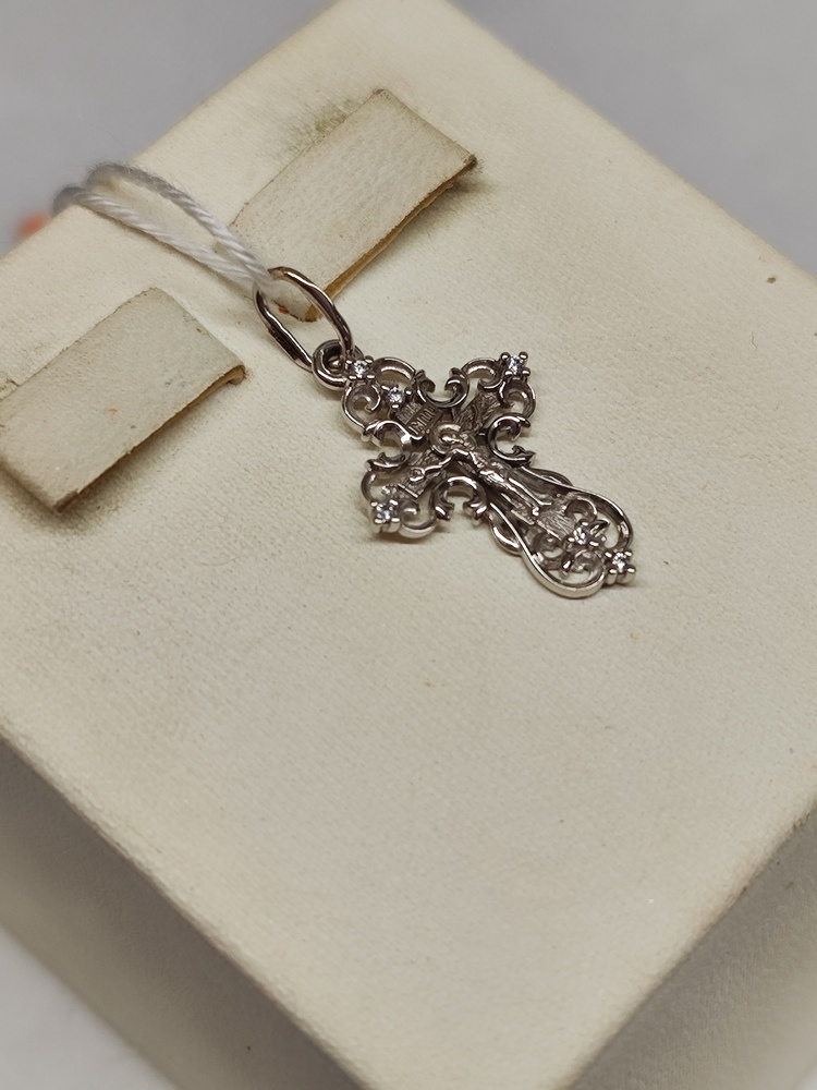 ПОДВЕСКА КРЕСТ С КАМНЯМИ (Au 585)