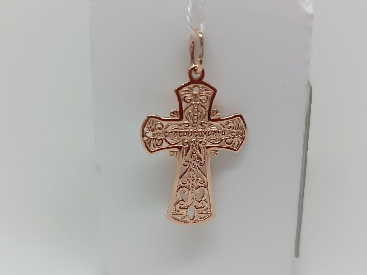 ПОДВЕСКА КРЕСТ БЕЗ КАМНЯ (Au 585)