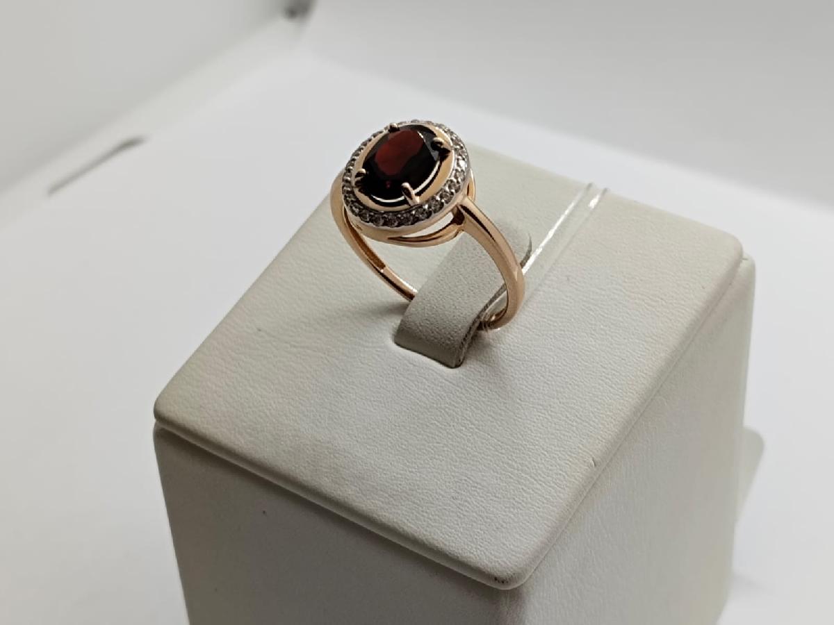 КОЛЬЦО ГРАНАТ с камнями (Au 585)