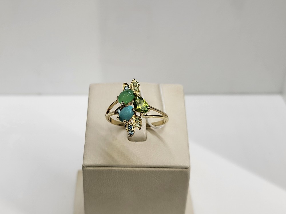 КОЛКМИ585 КОЛЬЦО С КАМНЯМИ (Au 585)