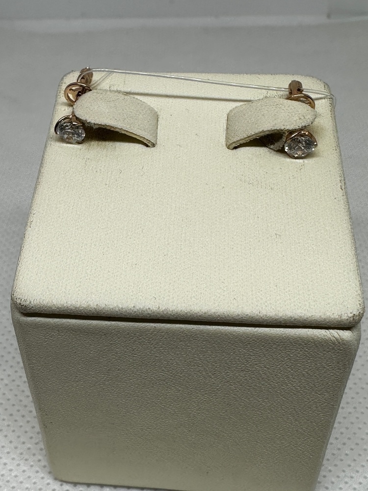 СЕРЬГИ ПУСЕТЫ с камнем (Au 585)