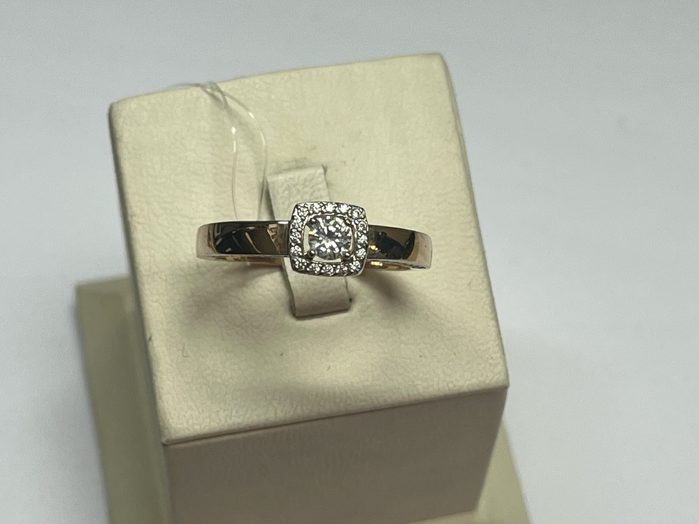 КОЛЬЦО С КАМНЯМИ (Au 585)