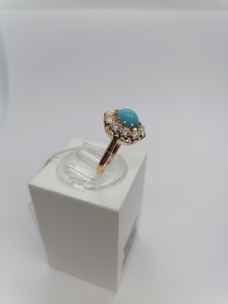 КОЛЬЦО С КАМНЯМИ (Au 585)