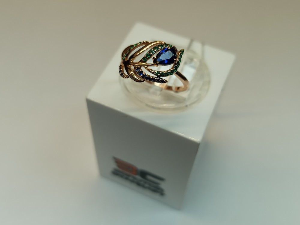 КОЛКМИ585 КОЛЬЦО С КАМНЯМИ (Au 585)