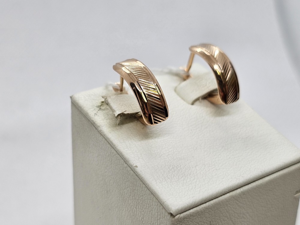 СБКМ585 СЕРЬГИ БЕЗ КАМНЯ (Au 585)