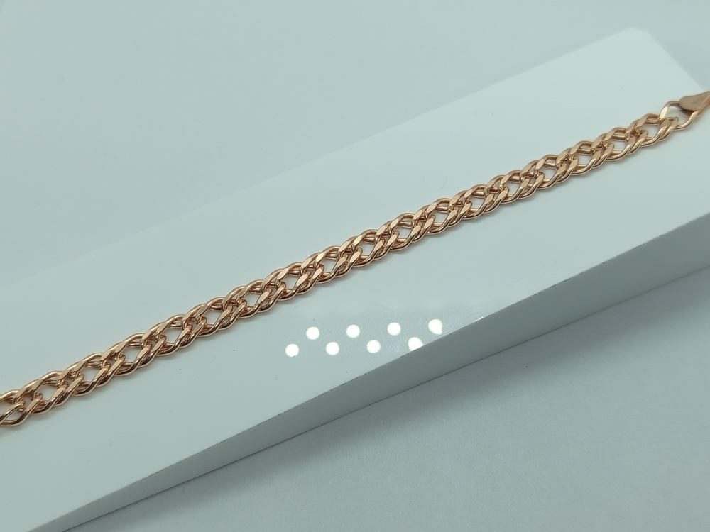 БРАСЛЕТ ПУСТОТЕЛЫЙ Ромб двойной (Au 585)