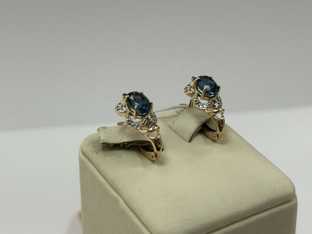 СКМИ585 СЕРЬГИ С КАМНЯМИ (Au 585)