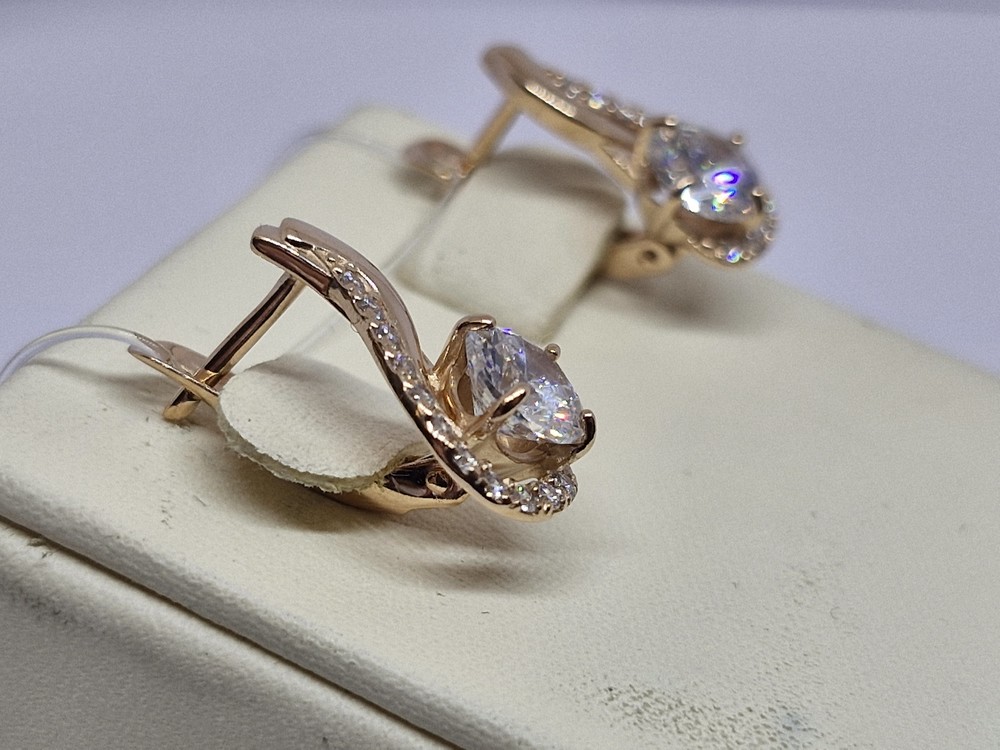 СЕРЬГИ С КАМНЯМИ (Au 585)