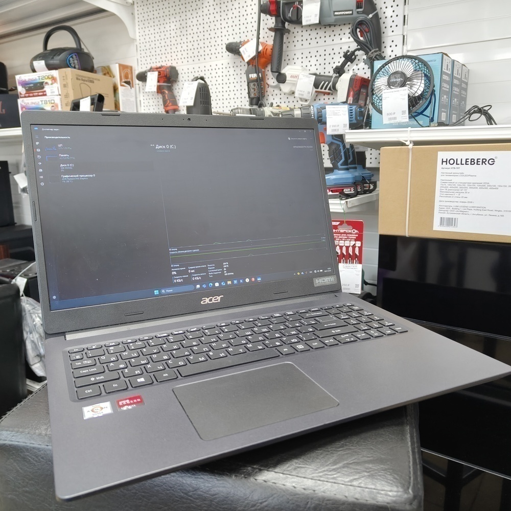 Ноутбук Acer; Athlon 3050U, Radeon Graphics, 8 Гб, 256 Гб, Нет