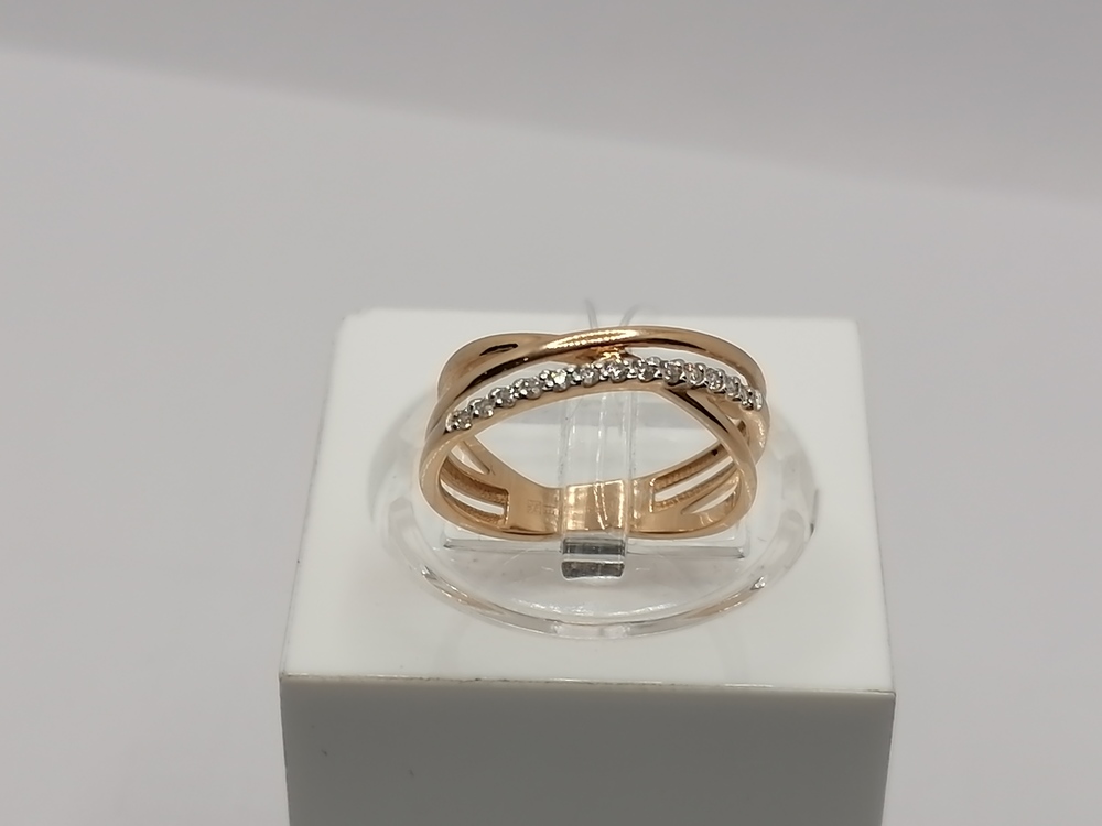 КОЛЬЦО С КАМНЯМИ (Au 585)