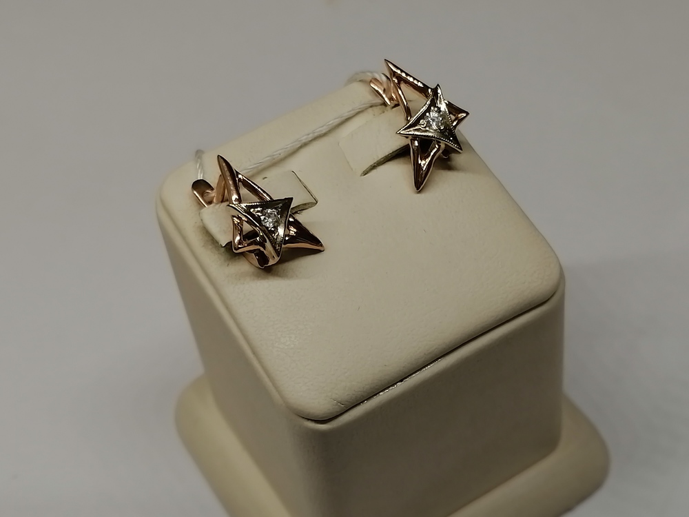 СЕРЬГИ С КАМНЕМ (Au 585)