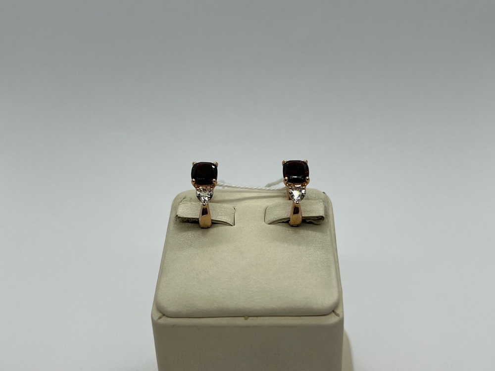 СКМИ585 СЕРЬГИ С КАМНЯМИ (Au 585)