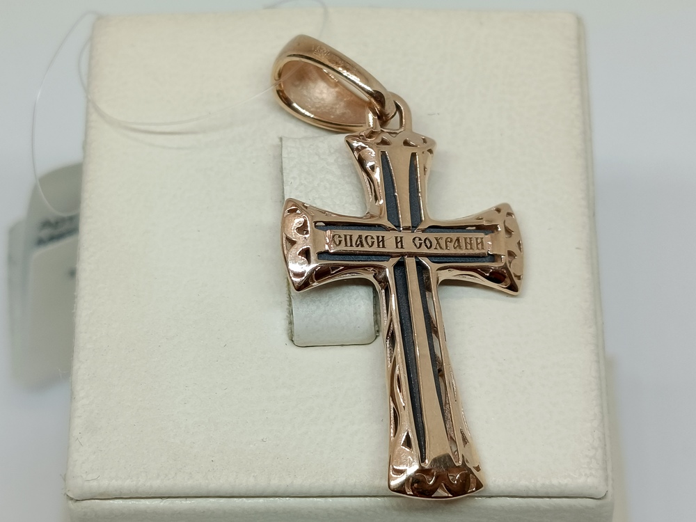 ПОДВЕСКА КРЕСТ с камнем (Au 585)