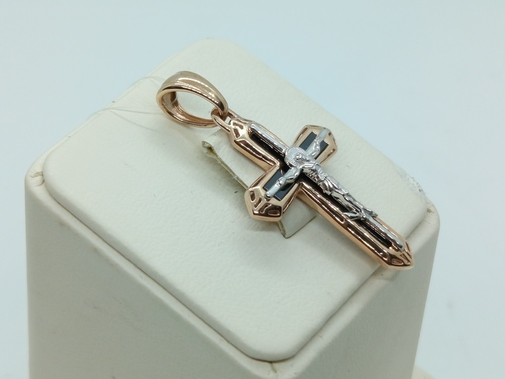 ПОДВЕСКА КРЕСТ с камнем (Au 585)