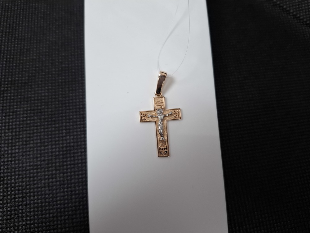 ПОДВЕСКА КРЕСТ без камня (Au 585)