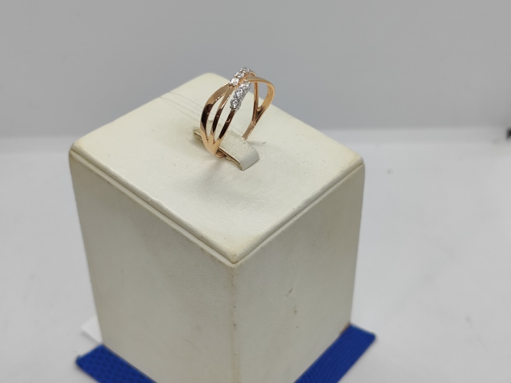 КОЛЬЦО С КАМНЯМИ (Au 585)