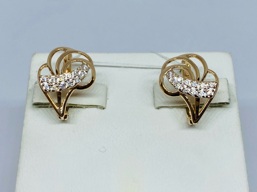 СКМИ585 СЕРЬГИ С КАМНЯМИ (Au 585)