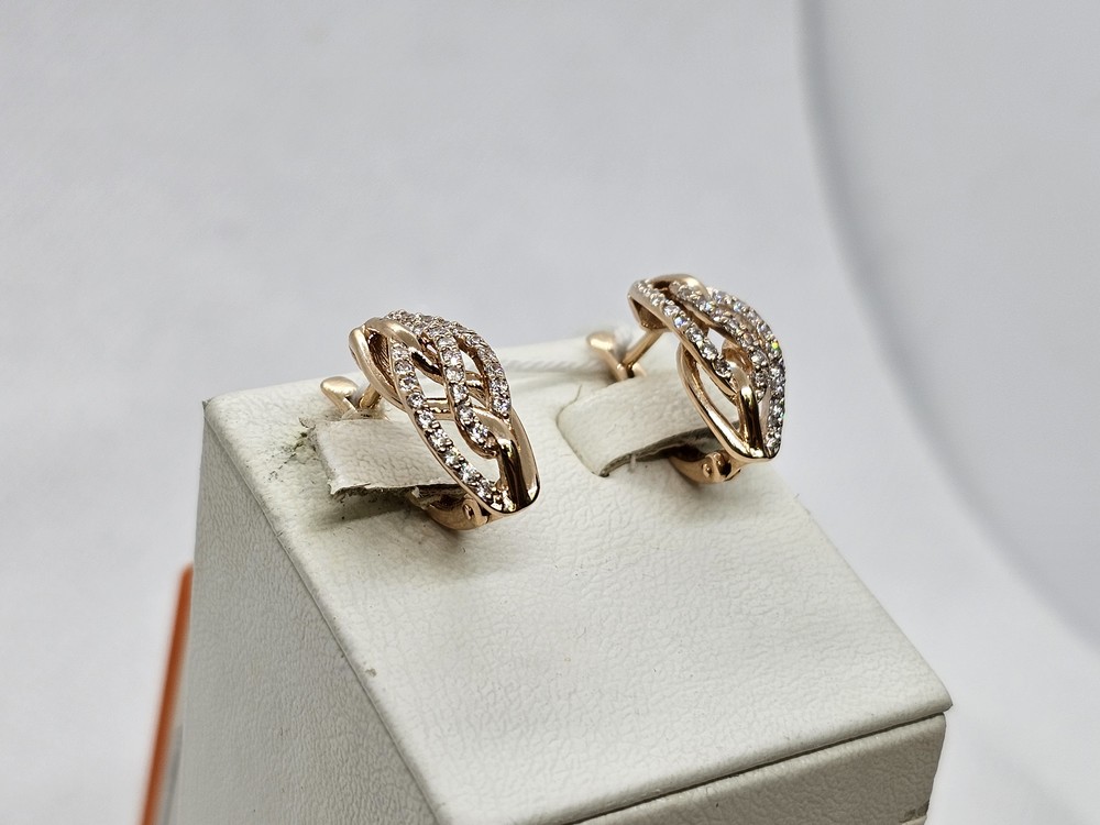 СКМИ585 СЕРЬГИ С КАМНЯМИ (Au 585)