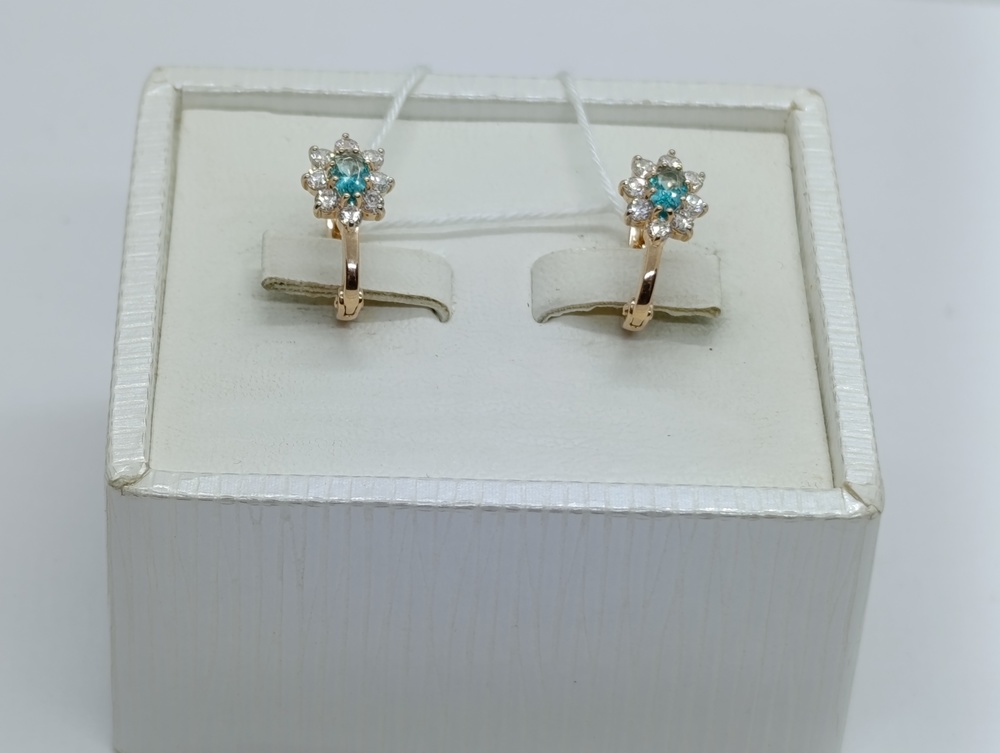 СКМИ585 СЕРЬГИ С КАМНЯМИ (Au 585)