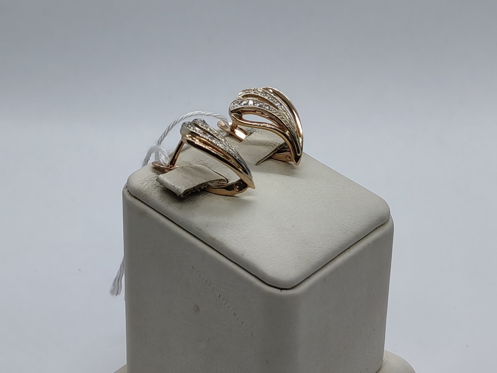 СКМИ585 СЕРЬГИ С КАМНЯМИ (Au 585)