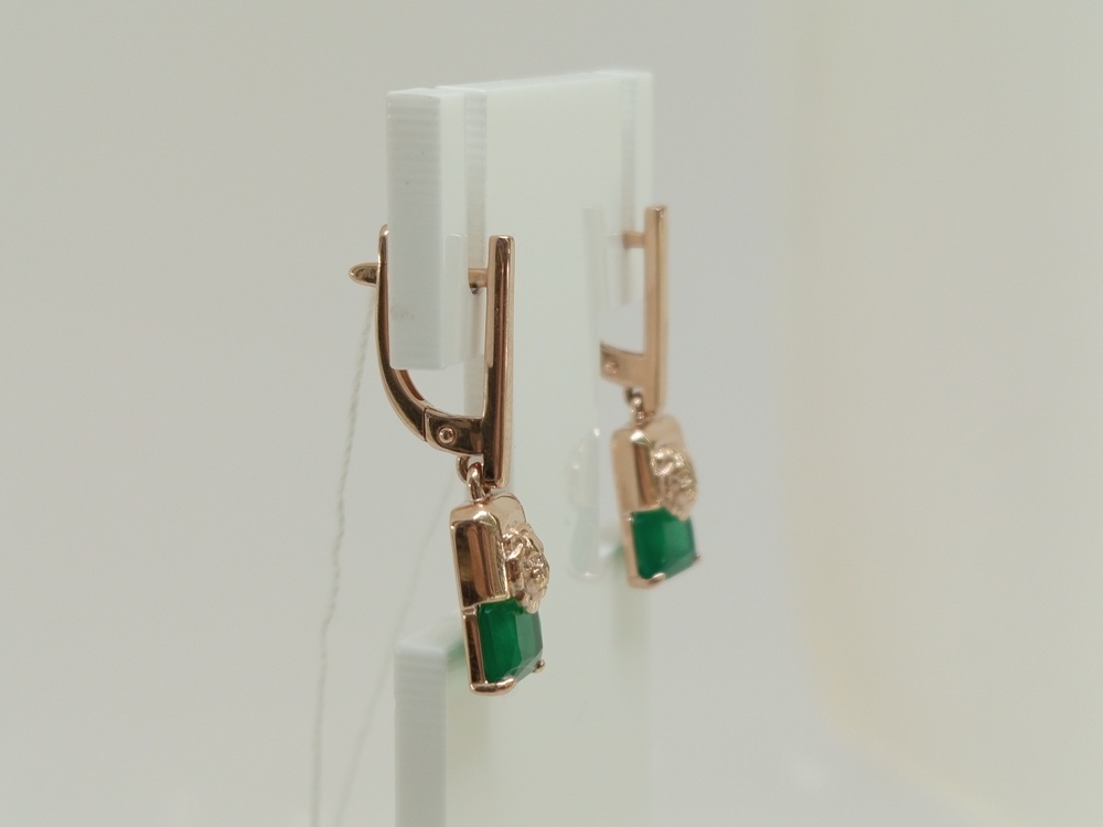 СЕРЬГИ С КАМНЕМ (Au 585)