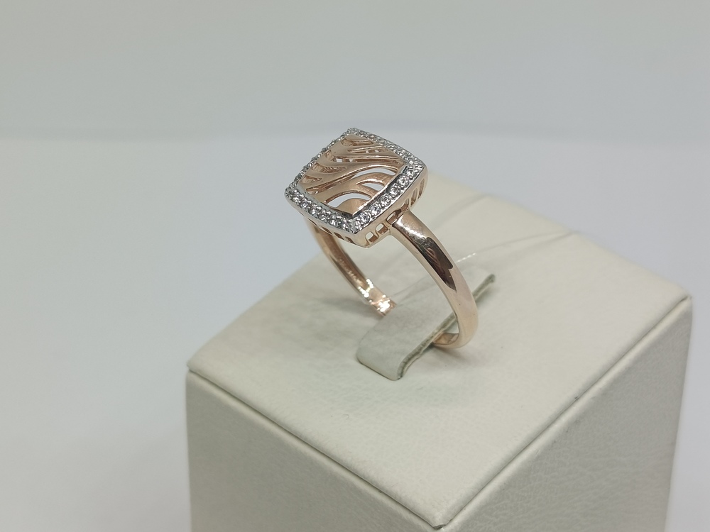 КОЛЬЦО С КАМНЯМИ (Au 585)