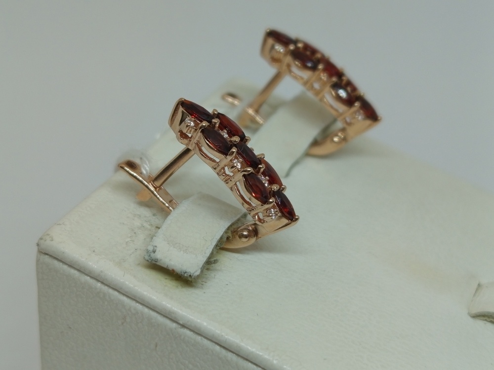 СКМИ585 СЕРЬГИ С КАМНЯМИ (Au 585)