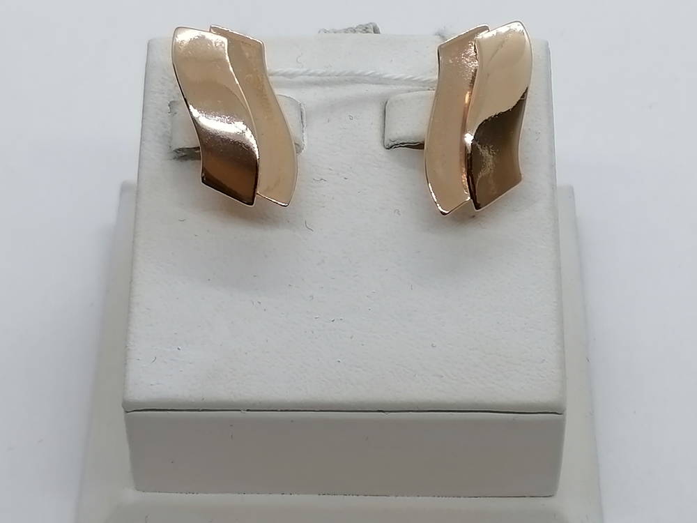 СБКМ585 СЕРЬГИ БЕЗ КАМНЯ (Au 585)