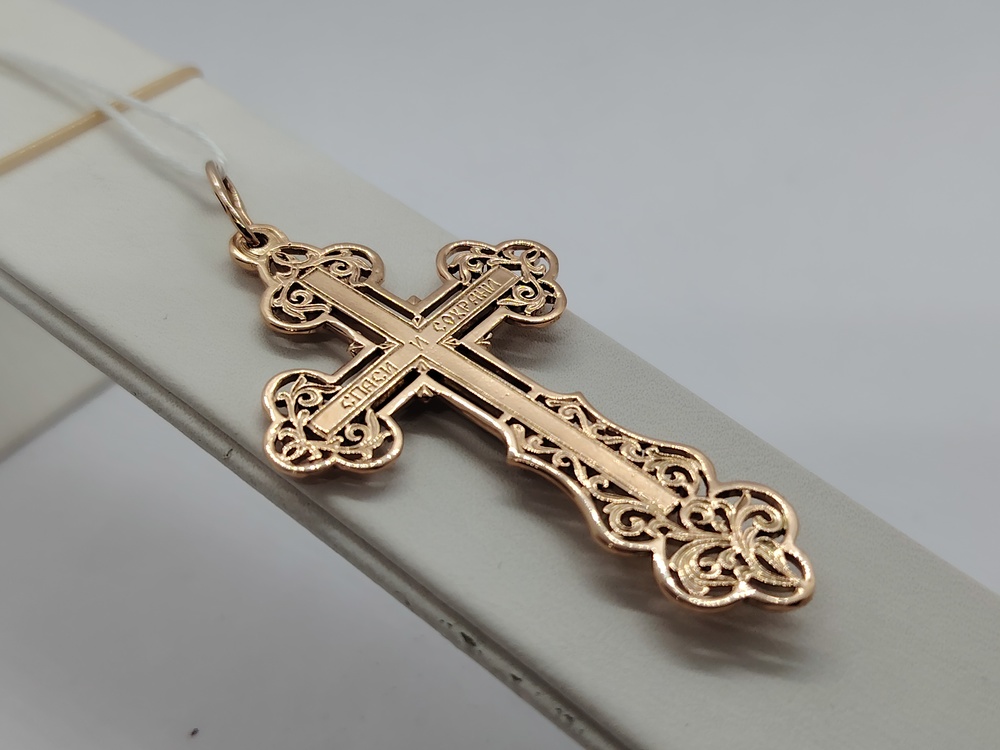 ПОДКБК585 ПОДВЕСКА КРЕСТ БЕЗ КАМНЯ (Au 585)