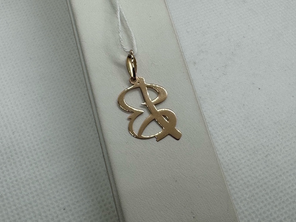 ПОДВЕСКА БУКВА В Au 585