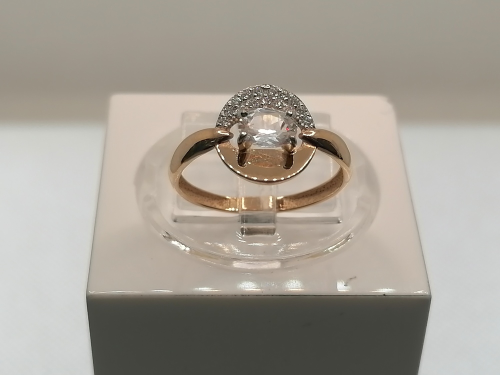 КОЛЬЦО С КАМНЯМИ (Au 585)