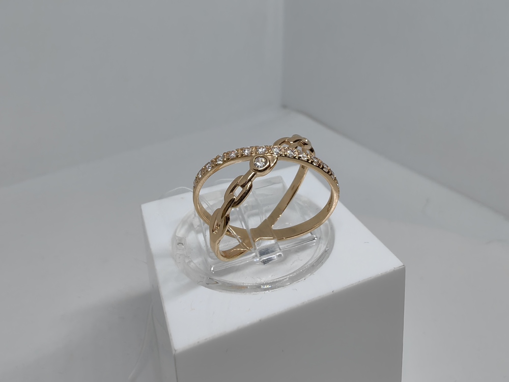 КОЛЬЦО С КАМНЯМИ (Au 585)