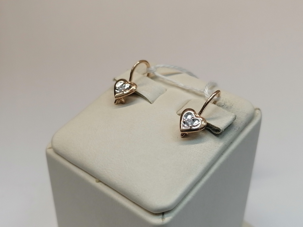 СЕРЬГИ С КАМНЕМ (Au 585)