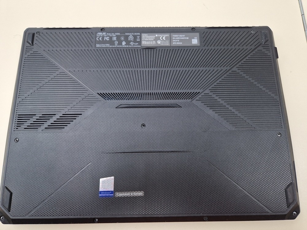 Ноутбук ASUS FX505G; Core i5-9300H, GeForce GTX 1650, 8 Гб, 512 GB, Нет