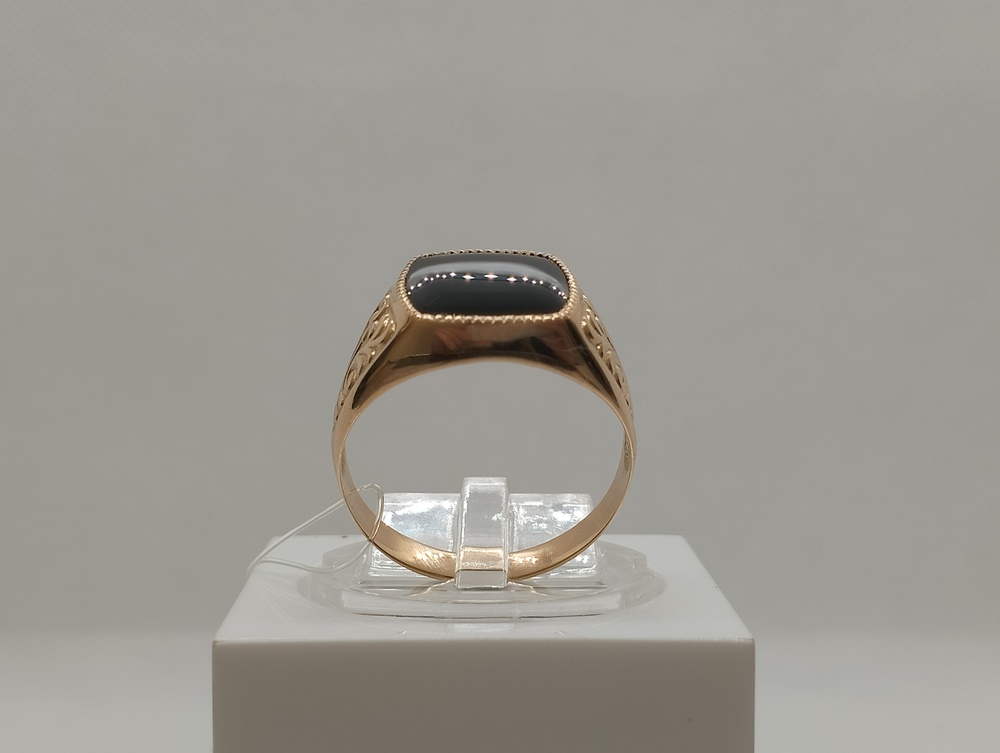 КОЛЬЦО ПЕЧАТКА Агат (Au 585)