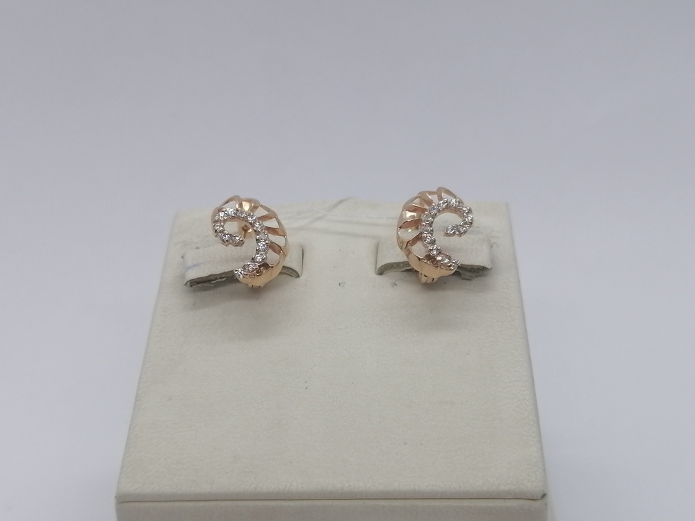 СКМИ585 СЕРЬГИ С КАМНЯМИ (Au 585)