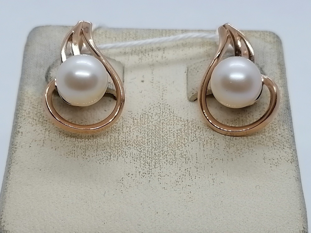 СКМ585 СЕРЬГИ С КАМНЕМ (Au 585)