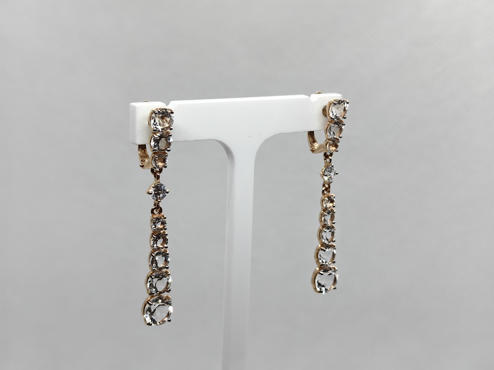 СКМИ585 СЕРЬГИ С КАМНЯМИ (Au 585)