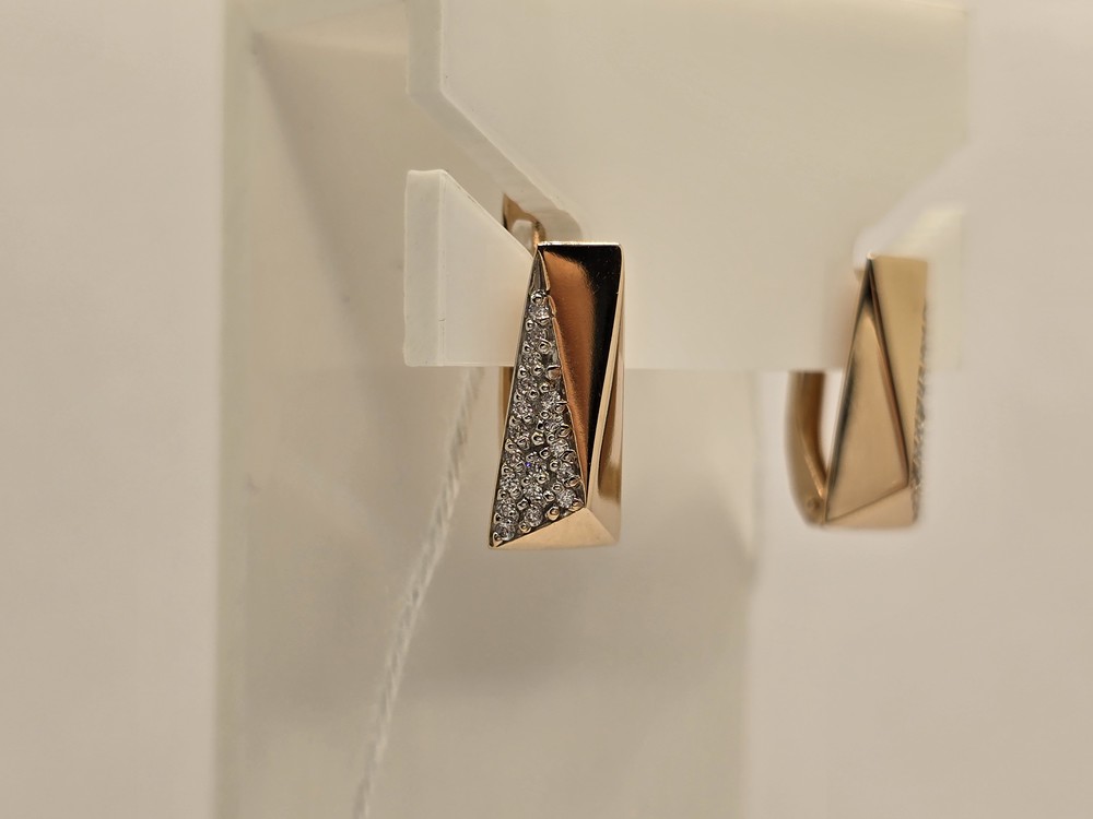 СКМИ585 СЕРЬГИ С КАМНЯМИ (Au 585)