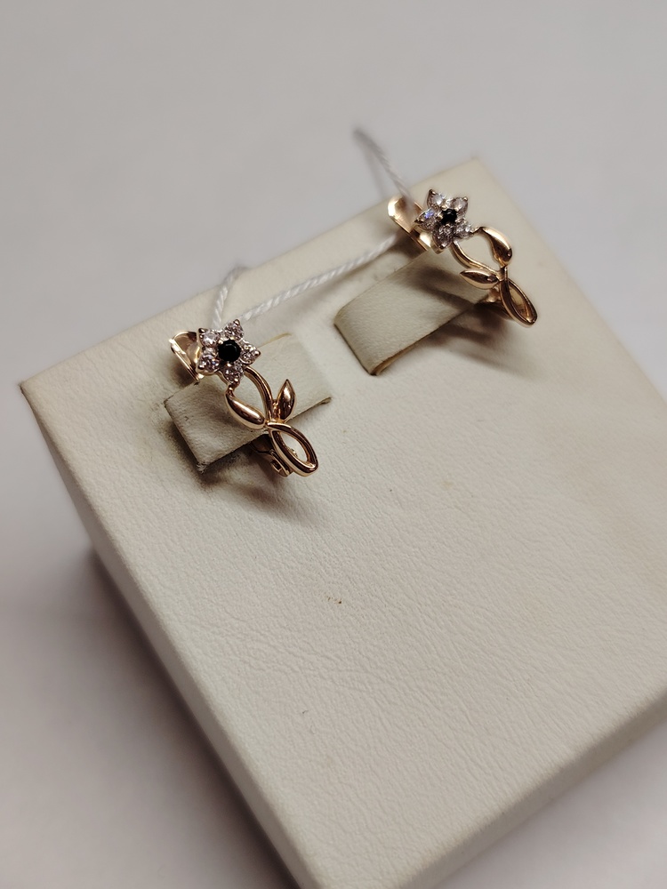 СКМИ585 СЕРЬГИ С КАМНЯМИ (Au 585)