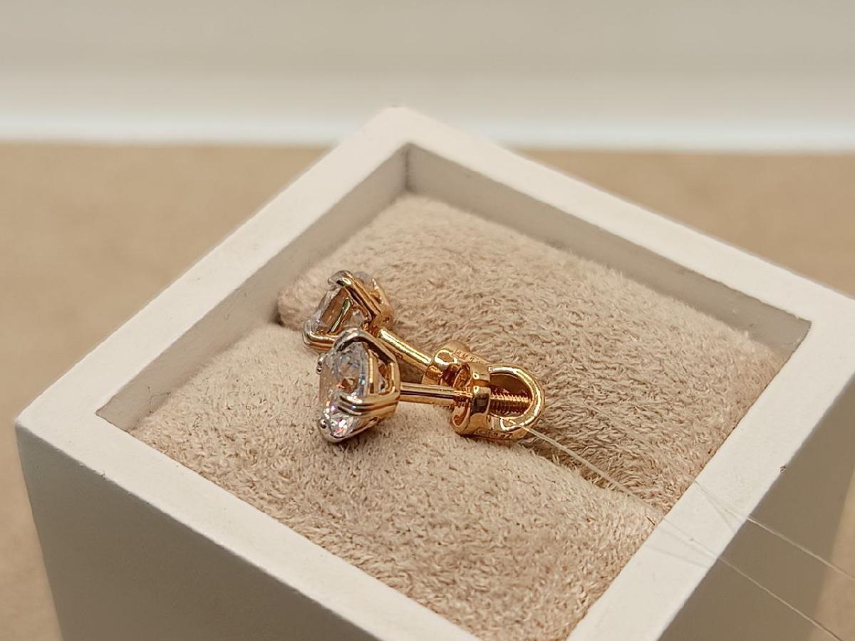 СЕРЬГИ С КАМНЕМ (Au 585)