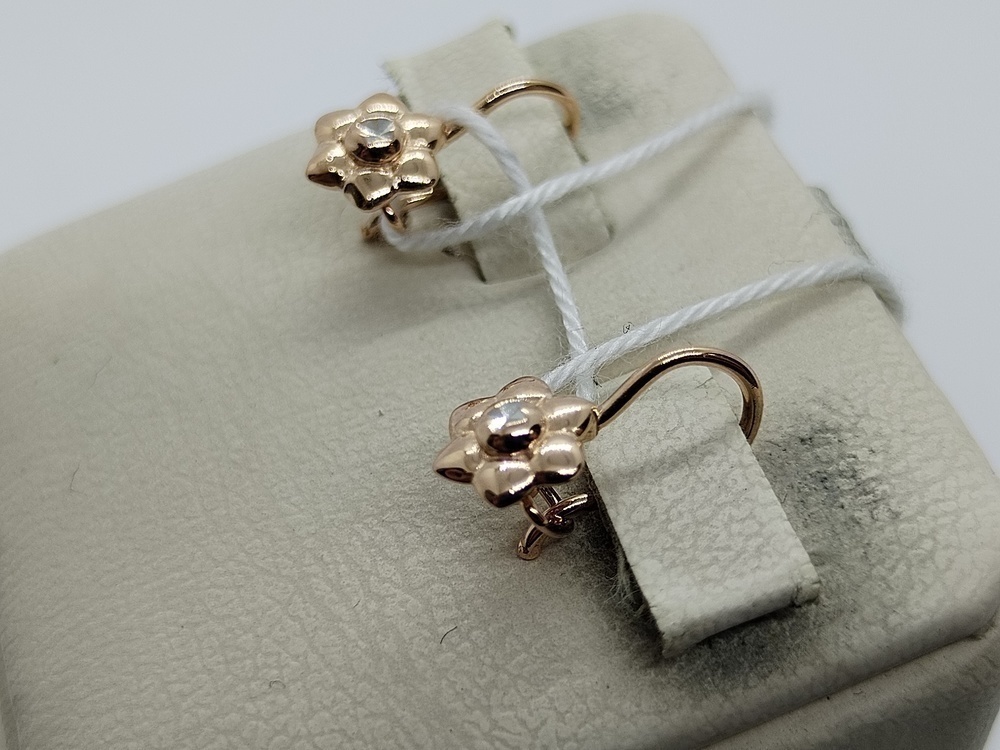 СБКМ585 СЕРЬГИ БЕЗ КАМНЯ (Au 585)