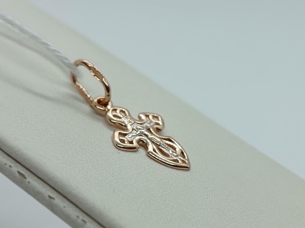 ПОДВЕСКА КРЕСТ БЕЗ КАМНЯ (Au 585)