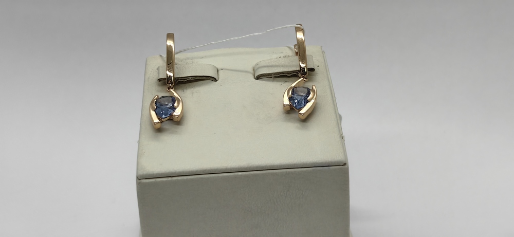 СЕРЬГИ С КАМНЕМ (Au 585)