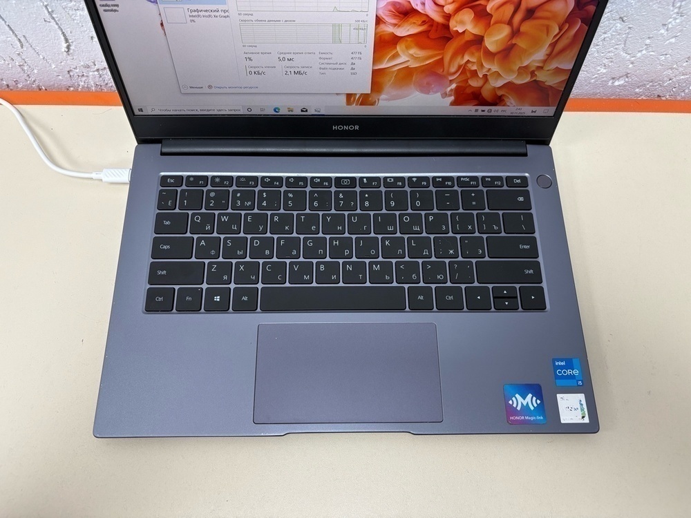 Ноутбук Honor MagicBook 14; Core i3-10110U, Intel UHD Graphics, 8 Гб, 256 Гб, Нет